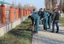 В пожарной части № 23 прошел субботник