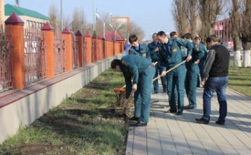 В пожарной части № 23 прошел субботник